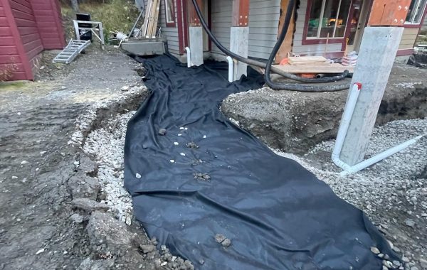 Drainage system and erosion control on a Vernon BC property