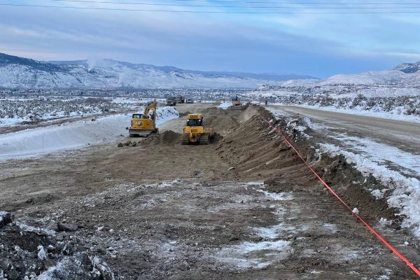 Road installation in Vernon BC